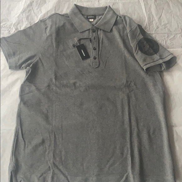 DIÉSEL POLO SHIRT GRAY  LARGE SIZE BRAND NEW - Picture 3 of 5